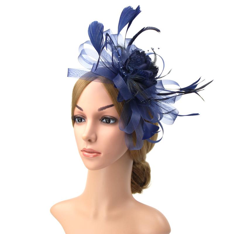 Large Wedding Feather Hair Fascinator On Headband Ladies Day Royal Ascot Races Aliceband Net