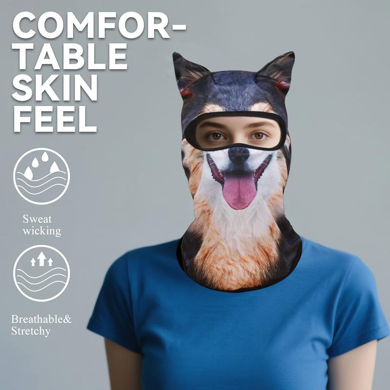 Маска Красной Шапочки для мужчин и женщин, смешная с ушками, милый 3D-узор, для активного отдыха, с животным принтом, для Хэллоуин-вечеринок