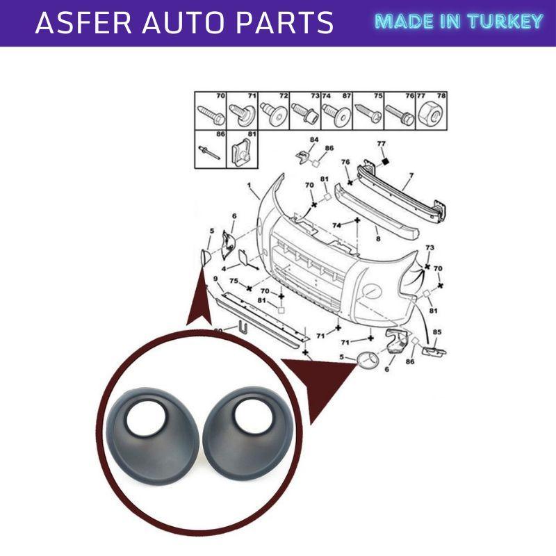 Рамка противотуманной фары Правая и Левая Набор из 2 штук Для Fiorino Nemo Bipper OEM 735462202 7452TJ 735462203 7452TK
