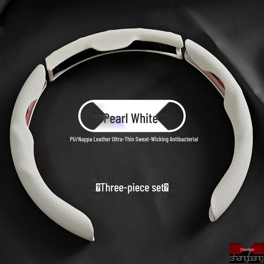 Дышащая оплетка на руль из кожи наппа, впитывающая пот, всесезонная, универсальная