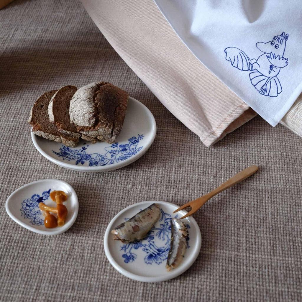 [Officially Imported] Moomin Arabia Hal Oval Plate, Approx. 18 X 16 Cm, Moomin Tableware, Arabia, 1073503