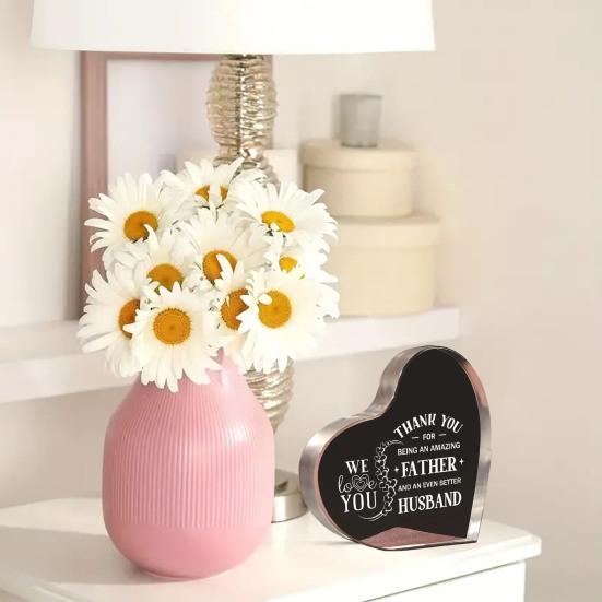 Акриловый блок в форме сердца, настольное украшение в виде сердца, отдельно стоящее украшение в виде сердца, подарок