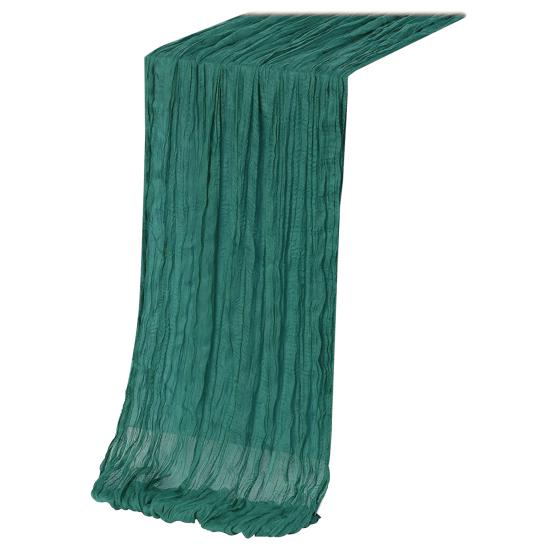 Дорожка для стола на День благодарения, марлевая, в стиле бохо, плиссированная, однотонная, устойчивая к пятнам, многоразовая, для защиты стола, украшение, дорожка для банкета, выпускного вечера