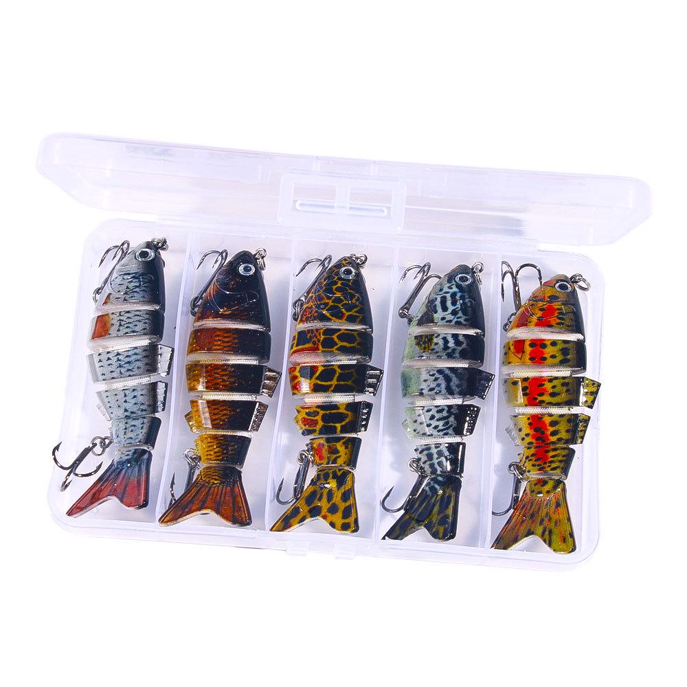 New 18g Multi-Jointed Micro Fish Lure, 6 Sections, Bionic Design for Bass and Asp Fishing.