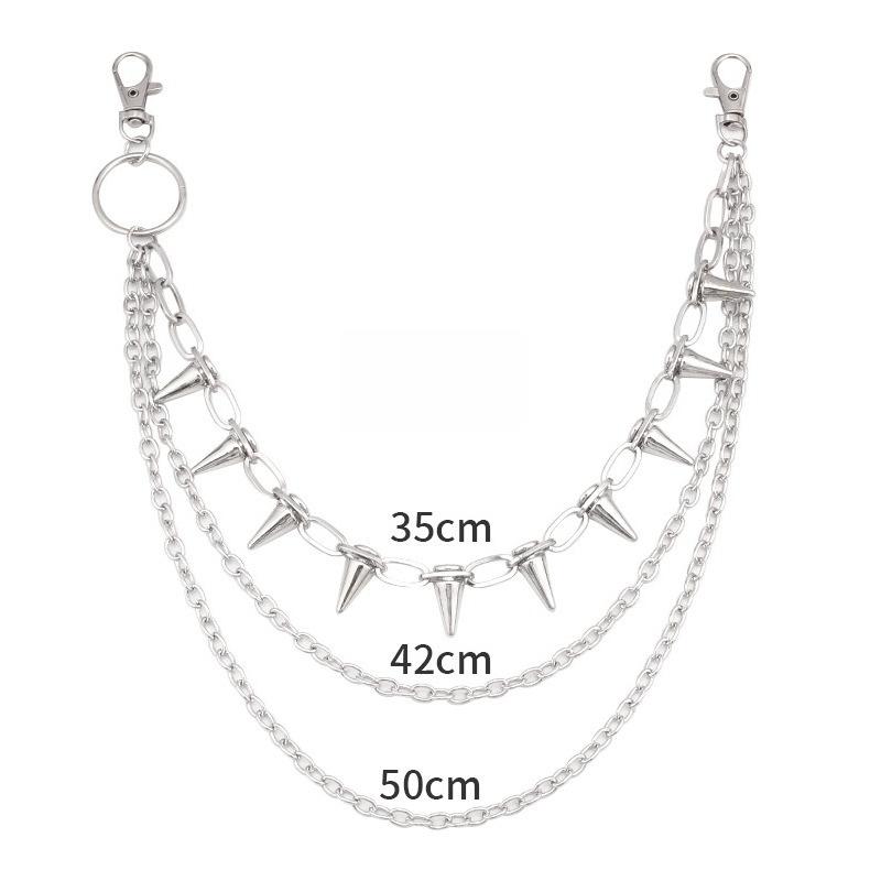 European and American Jewelry Hip Hop Punk Rivet Stage Performance Multi-layer Waist Chain Dress Jeans Accessories