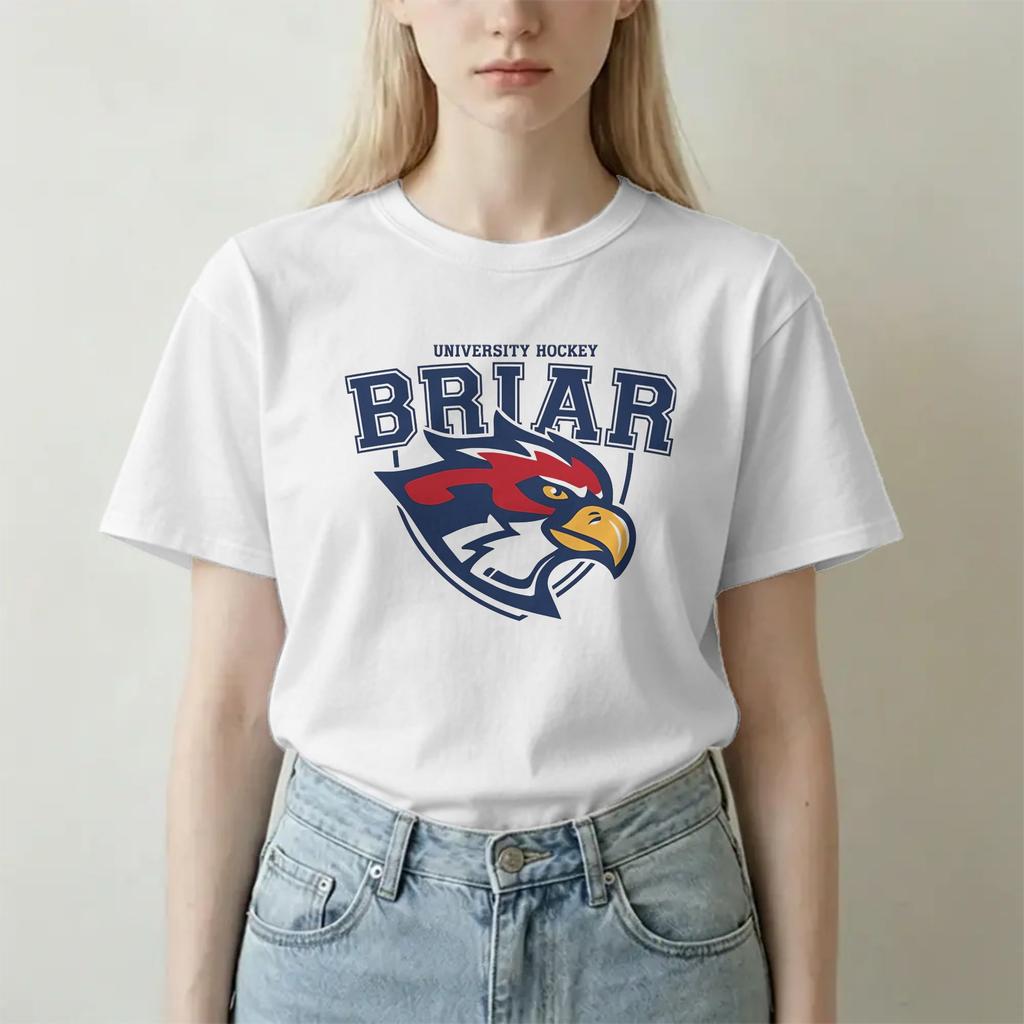 Off Campus Briar University Hockey TShirt Unisex WoUnisex Novelty 100 Cotton Tees Crewneck Short Sleeve T Shirts Printed Clothing