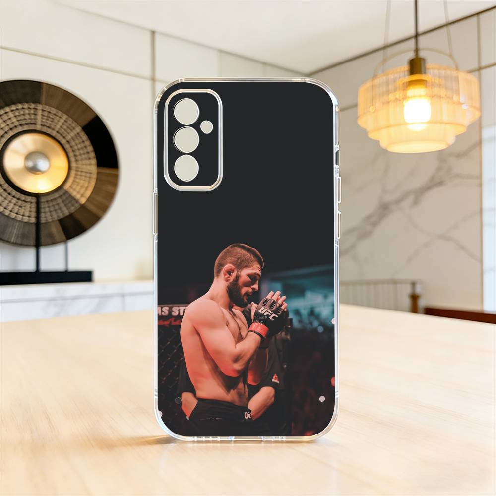 Прозрачный силиконовый мягкий чехол для телефона Khabib Nurmagomedov 'Орел' для Samsung A10, 12, 20, 21S, 30, 31, 40, 50, 51, 52, 70, 71