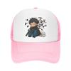 Luffy Anime Trucker Hats Trafalgar D Water Law Chibi Mesh Net Baseball Cap Snapback Kpop Peaked Hat Unisex Women One Size