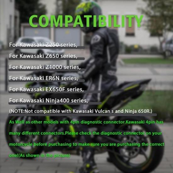 Адаптер для мотоцикла, 4-контактный на 16-контактный OBD, диагностический, для Kawasaki 4-контактный