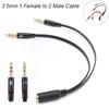 Professional Universal Earphone Microphone Splitter Audio Cable Headphone Earphone Adapter Cord