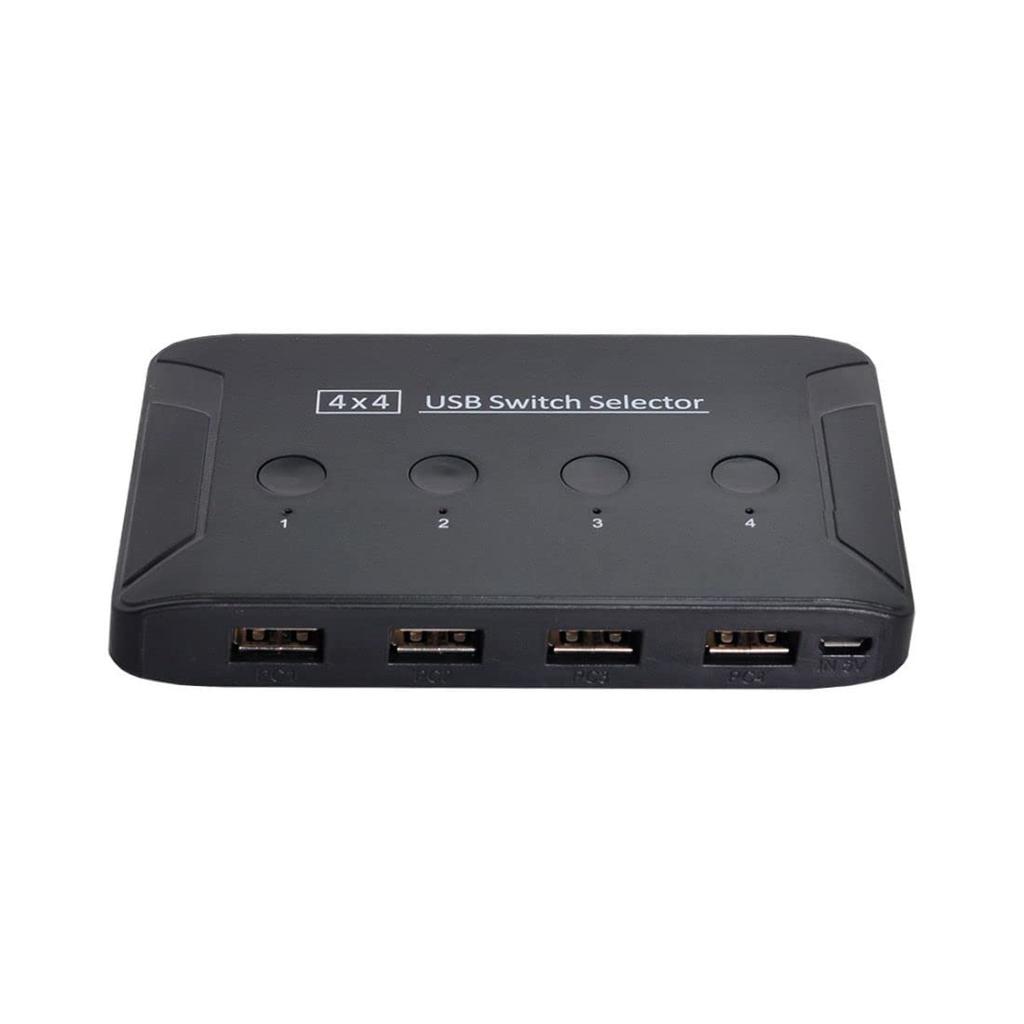 Селектор-переключатель Chenyang USB KVM для совместного использования 4 компьютеров, 4 USB-устройств для клавиатуры, мыши, сканера, принтера 2.0