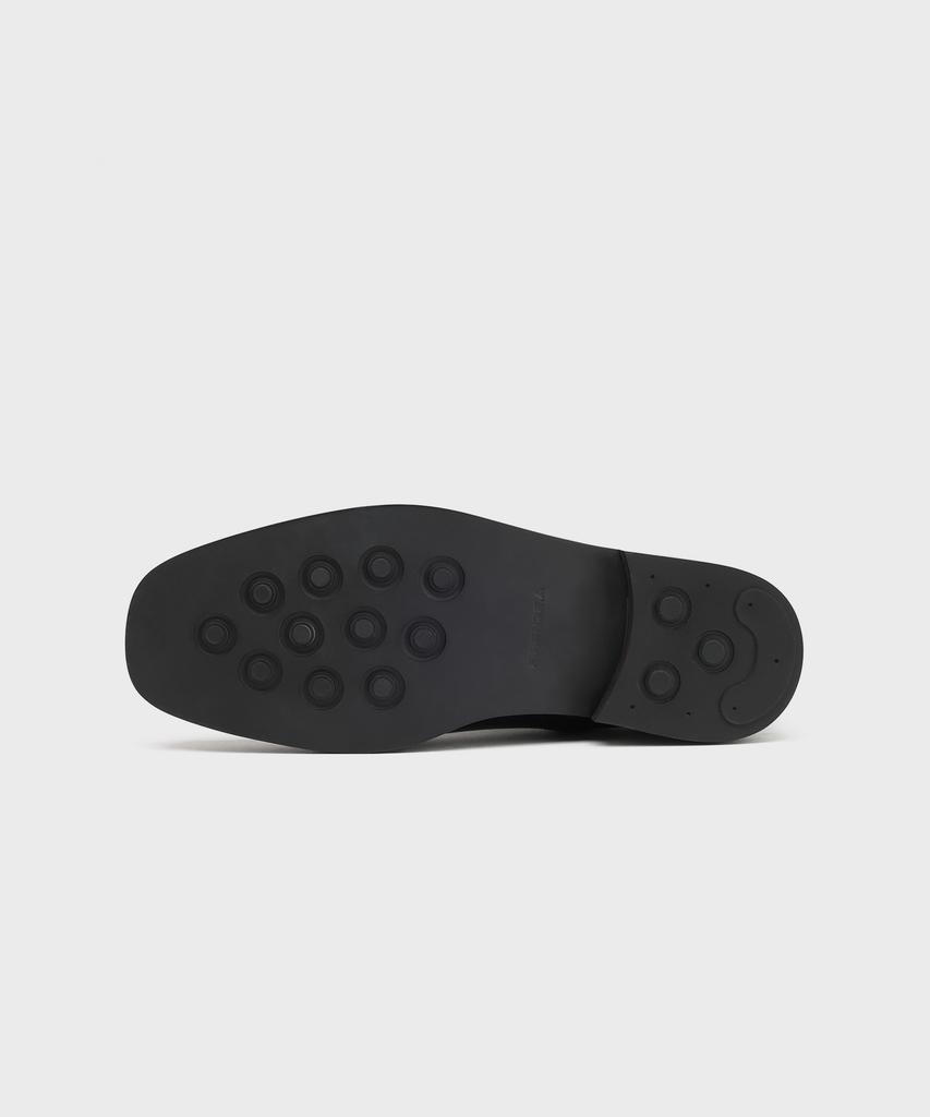 Firenze Atelier [Vibram] Minimal Semi-Square Zip-Up Boots 7430-Z [Fg Black]