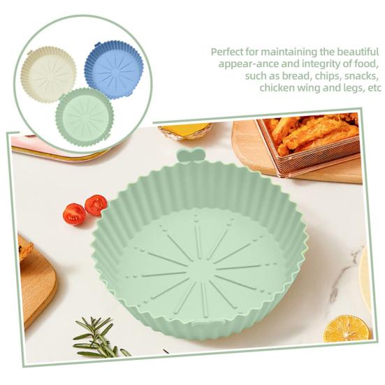 Yousheng Силиконовый вкладыш для аэрофритюрницы, форма для выпечки, антипригарная, многоразовая, форма для торта, тарелки для пиццы, круглая корзина для аэрофритюрницы для тортов, печенья, жареной курицы