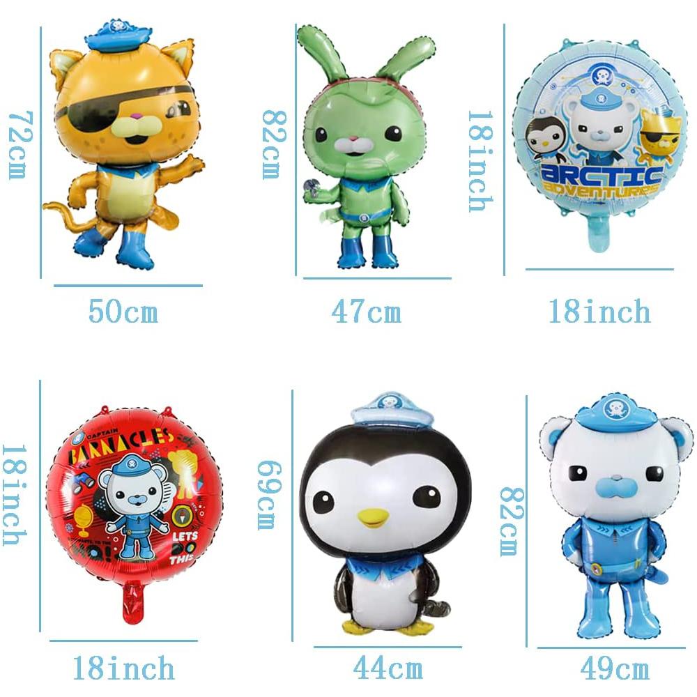 8шт украшения из фольгированных шаров на тему октонавтов для детей