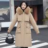 New Winter Women's Parka Long Removable Wool Collar One and Three-wear Cotton Coat Versatile and Slim Korean Style