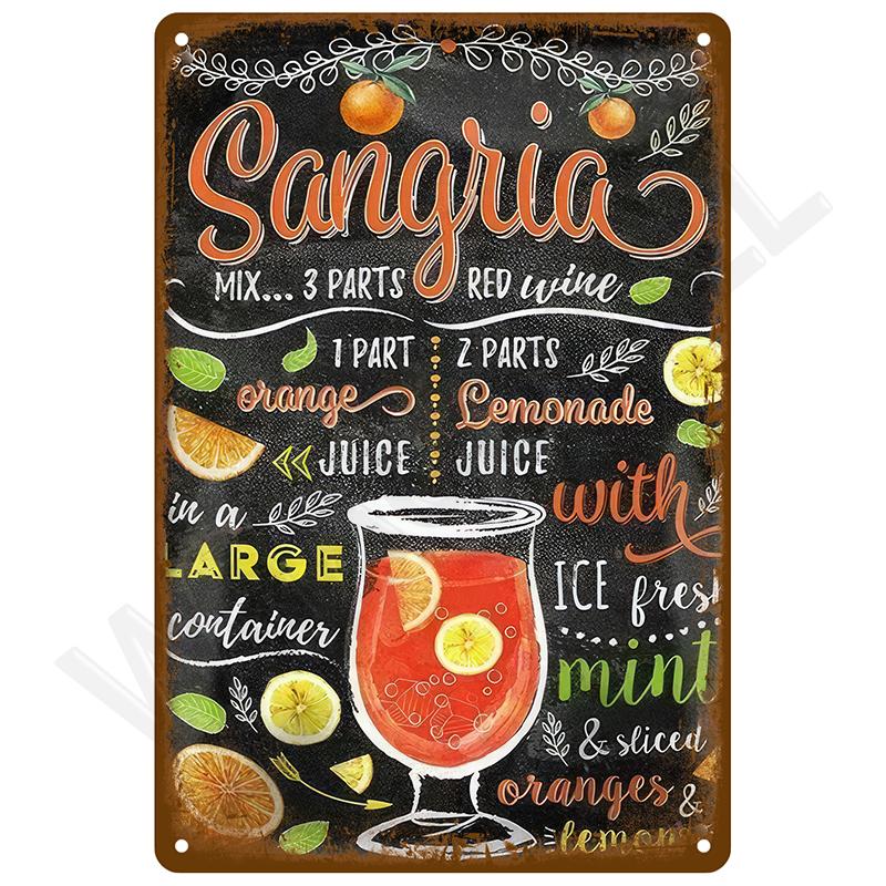 Vintage Bar Metal Signs Bathroom House Living Room Home Retro Wall Decorations Items Luxury Decor Interior Art Posters Tin Signs