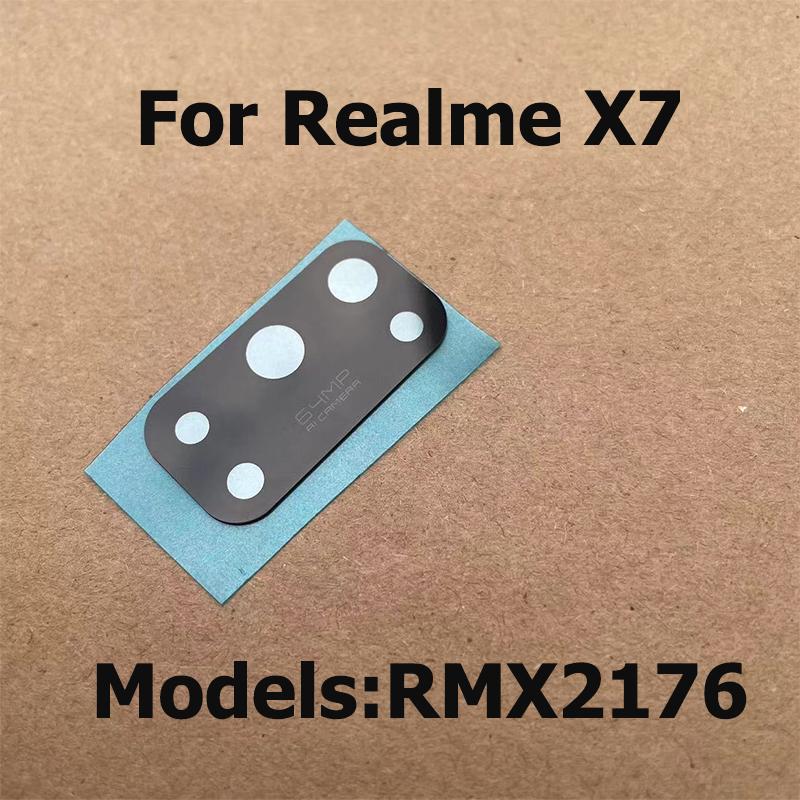 New Back Camera Glass For Realme X7 Rear Camera Glass Lens Cover With Sticker Adhesive Repair Parts RMX2176