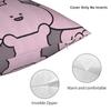 Asamimichaan Cute Asamimi Square Pillow Cases Pink Rabbit Cushion Covers Novelty Zippered Decorative Pillowcase For Sofa 45*45Cm