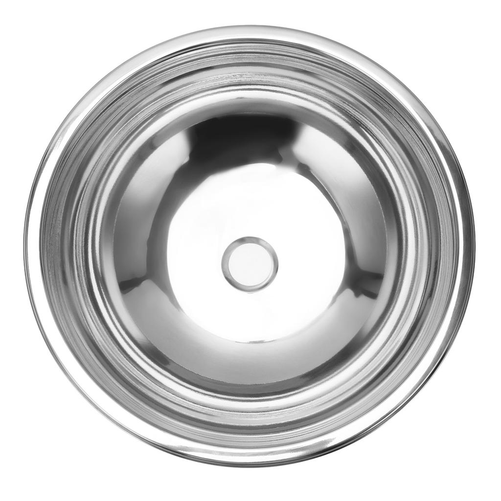 Круглая мойка диаметром 360 мм из нержавеющей стали с матовой поверхностью, мойка для автодома со звукоизоляционной накладкой для