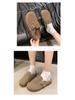 Женские флисовые полутапочки 2024: Закрытые плоские сандалии в стиле Birkenstock, идеально подходят для беременных женщин и для ношения на улице