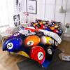 Billiards Duvet Cover Black 8 Ball with Fire Sports Games Theme Billiard Ball Bedding for Boys Girls Teens Bedroom Decorations