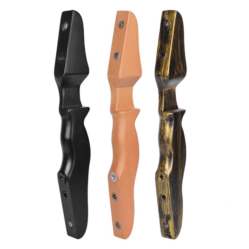 Наружная Охотничья Стрельба из Лука Съемная Черная Буковая Деревянная Рукоятка Лука Буковая Деревянная