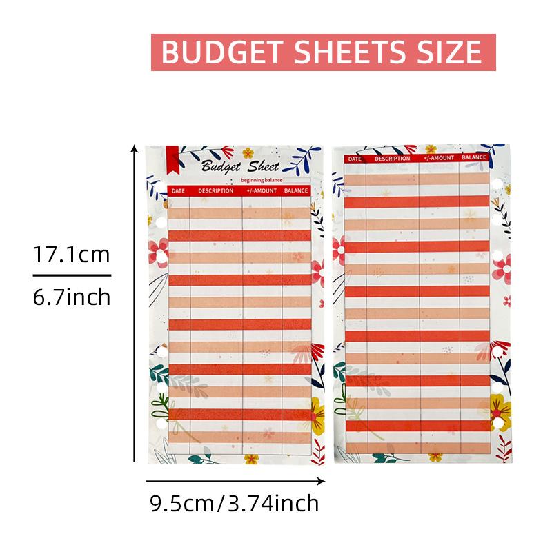 Папка-регистратор A6, органайзер для планирования бюджета, 6 колец, 12 листов бюджета расходов
