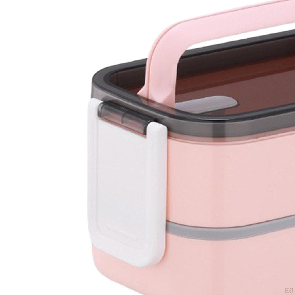 Двухслойный ланч-бокс Bento, герметичный, универсальный с перегородкой для пищевых продуктов для взрослых в кемпинге