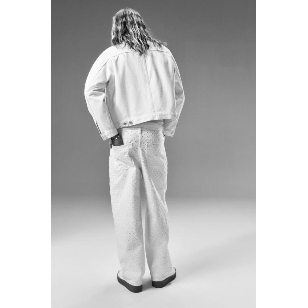 Джинсы мешковатые HM Pattern белые