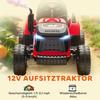 Electric Kids Tractor, Ride-On Tractor with Remote Control, Soft Start, for Children Aged 3-8 Years, Red