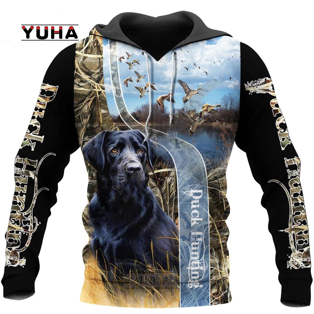 Охотничья мода деревенский мужчина / девушка охотник утка охота животное камуфляж татуировка пуловер спортивный костюм толстовки мужчины / женщины 3Dpri