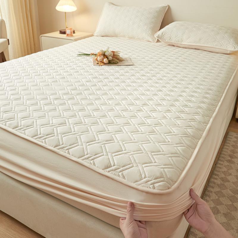 Комплект из трех предметов матраса класса А для матерей и младенцев, однотонный, хлопковый пыльник, нескользящий наматрасник из стираного хлопка