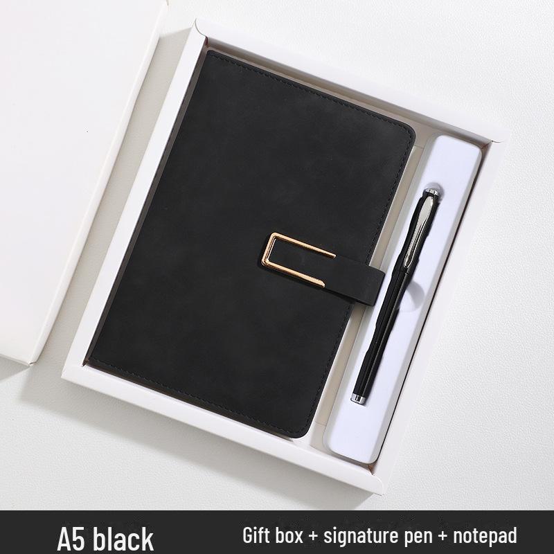 Индивидуальный набор блокнотов B5 Luxury из овчины с магнитной застежкой — идеально подходит для деловых встреч и использования в офисе