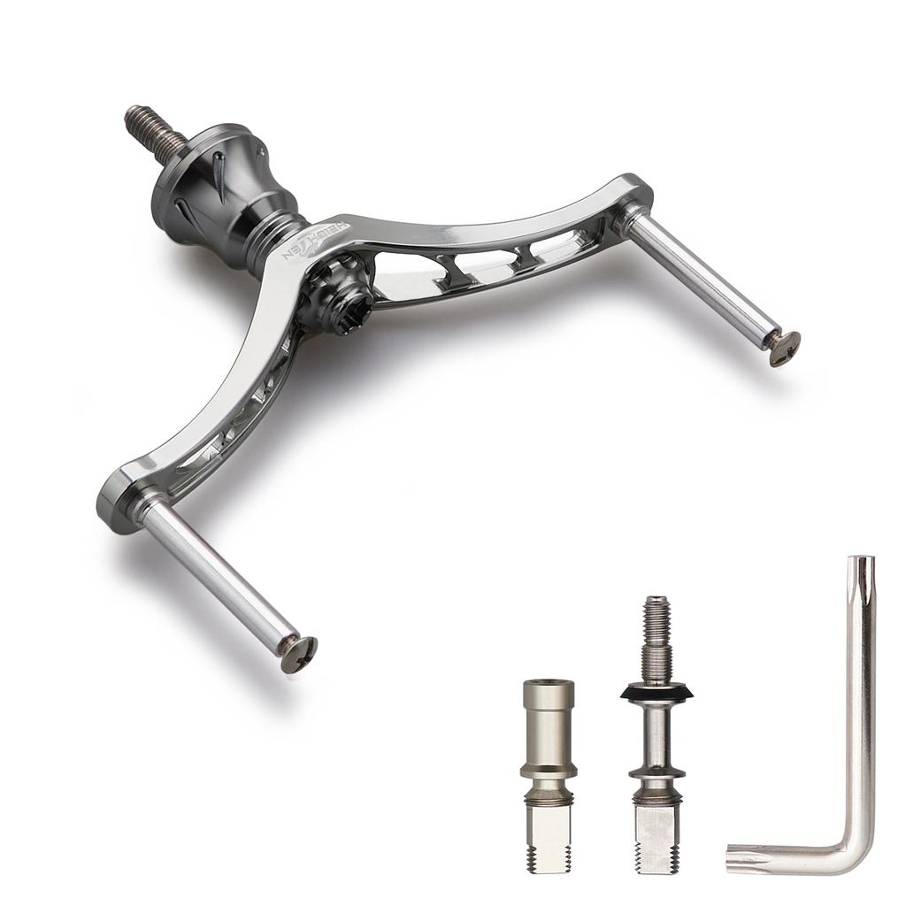 HEIGHTEN 80/92/95/98/110mm Reel Handle (No Knob) for Shimano and Daiwa Spinning Reels (80mm - Gunmetal) (108)