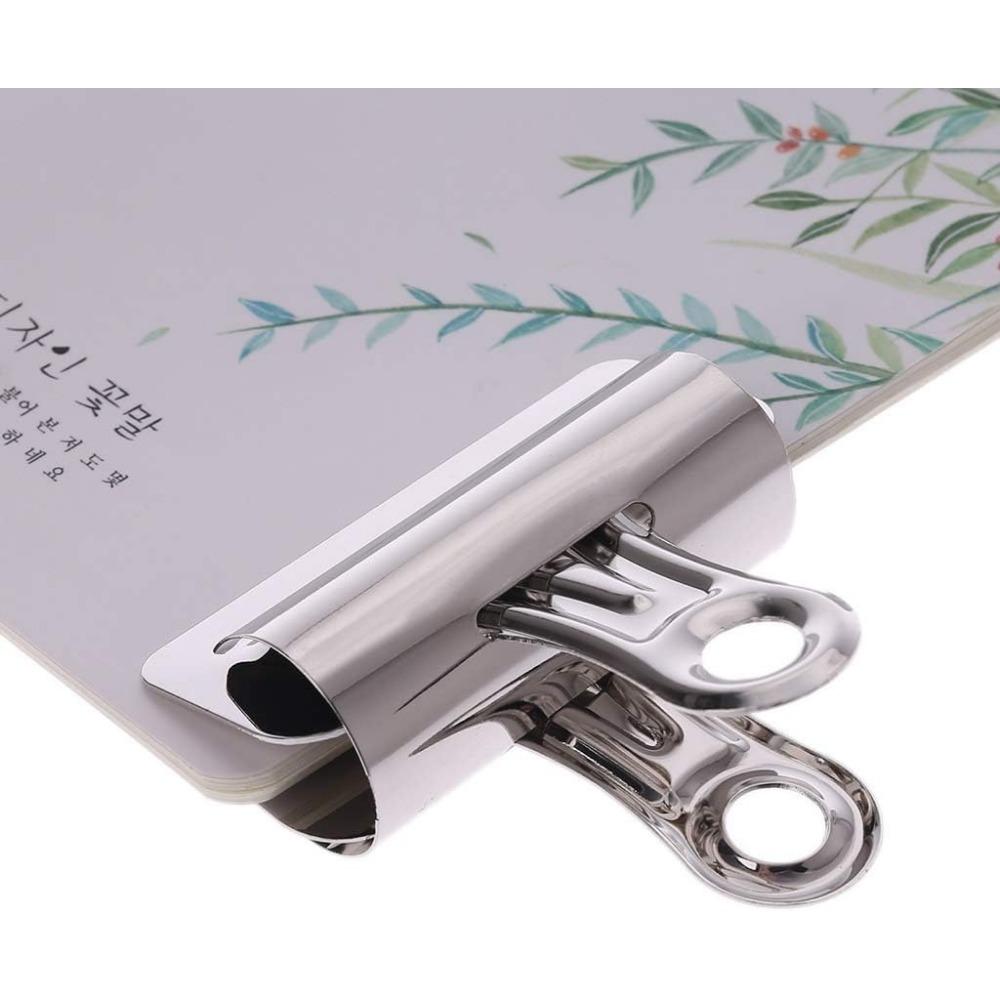 Large Metal Hinge Clips,65mm 75mm Silver Metal Bulldog Clips Paper Letter Document Ticket File for Pictures, Photos, Money