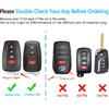 Autophone for Toyota Rav4 Key Fob Cover with Keychain Soft TPU Key Shell Case,Compatible With -2025 Rav4 Smart Key-Red