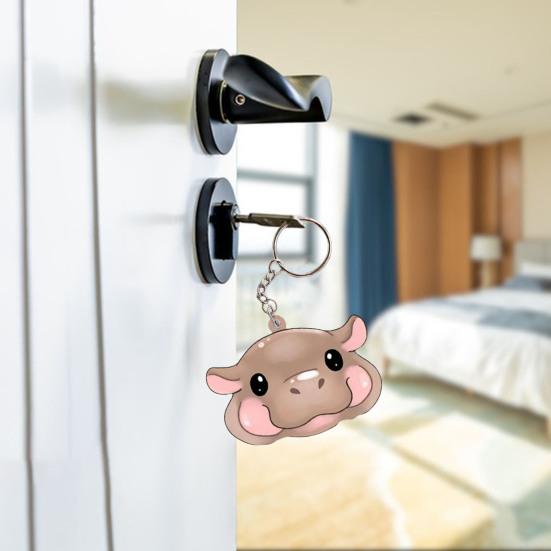 Брелок в виде бегемота, брелок в виде бегемота для любителей бегемотов, акриловая подвеска для школьной сумки на плечо