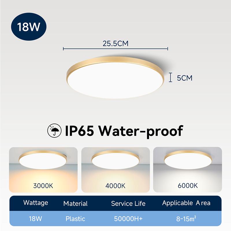 Xiaomi Waterproof Bathroom Lamp Ceiling Led Ceiling Lights 18W 30W 40W Round Led Ceiling Lamp For Kitchen Living Room Toilet Room 220V