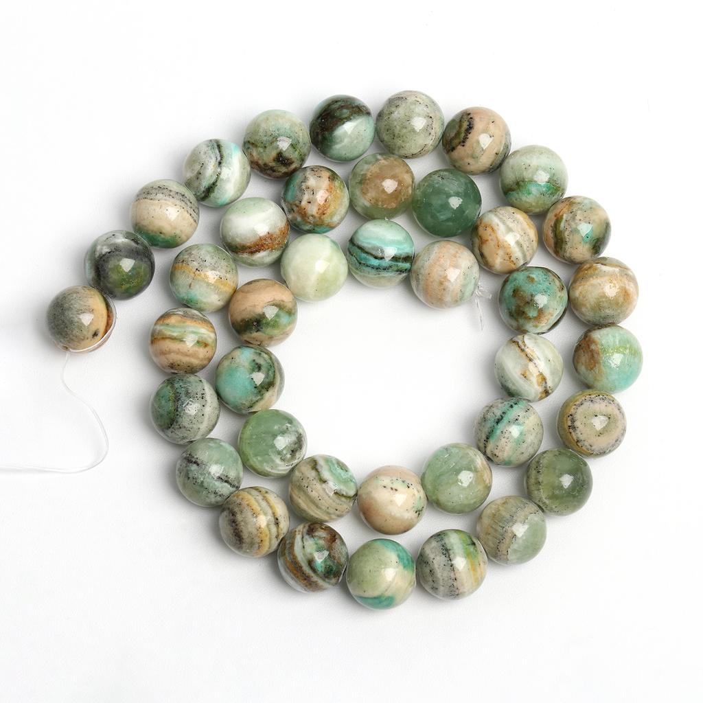 Натуральные 6-12 мм зеленые родозитовые бусины-разделители круглые россыпью для изготовления ювелирных изделий, браслетов, ожерелий, аксессуаров ручной работы