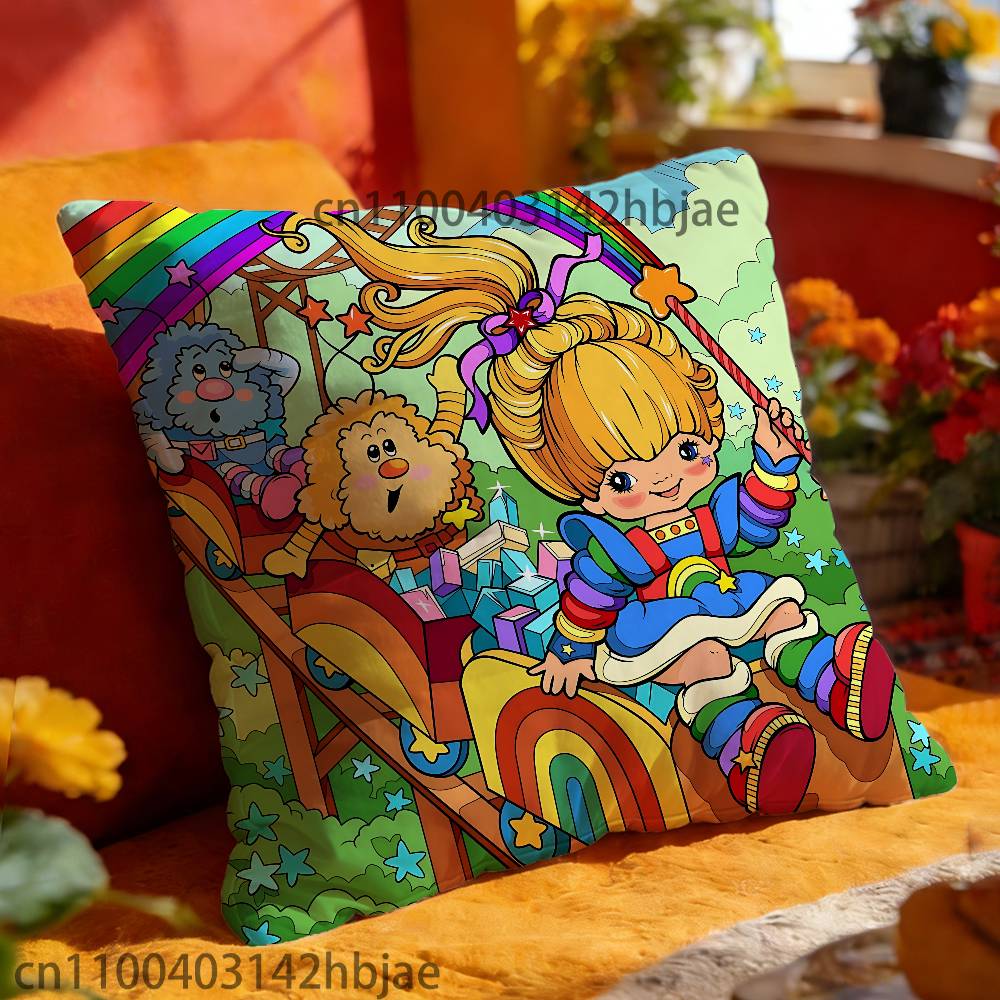 Чехол на декоративную подушку R-Rainbow B-Brite для 45x45см 55x55см 30x30см Квадратный Чехол на Подушку для Автомобиля Декор для Дома Спальни Подарок