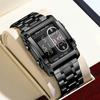 UTHAI H37 Fashion Square Double Screen Digital Watch for Men Light Luxury Leisure Sports Waterproof Men's Quartz Watch