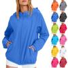 Women's Rain Jacket, Soft and Lightweight Full Zipper Sweatshirt Jacket