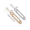 Gold Silver Brooch Pin Shape Safety Pin Hairpins Hair Clips for Women Girls Hairpin Barrettes