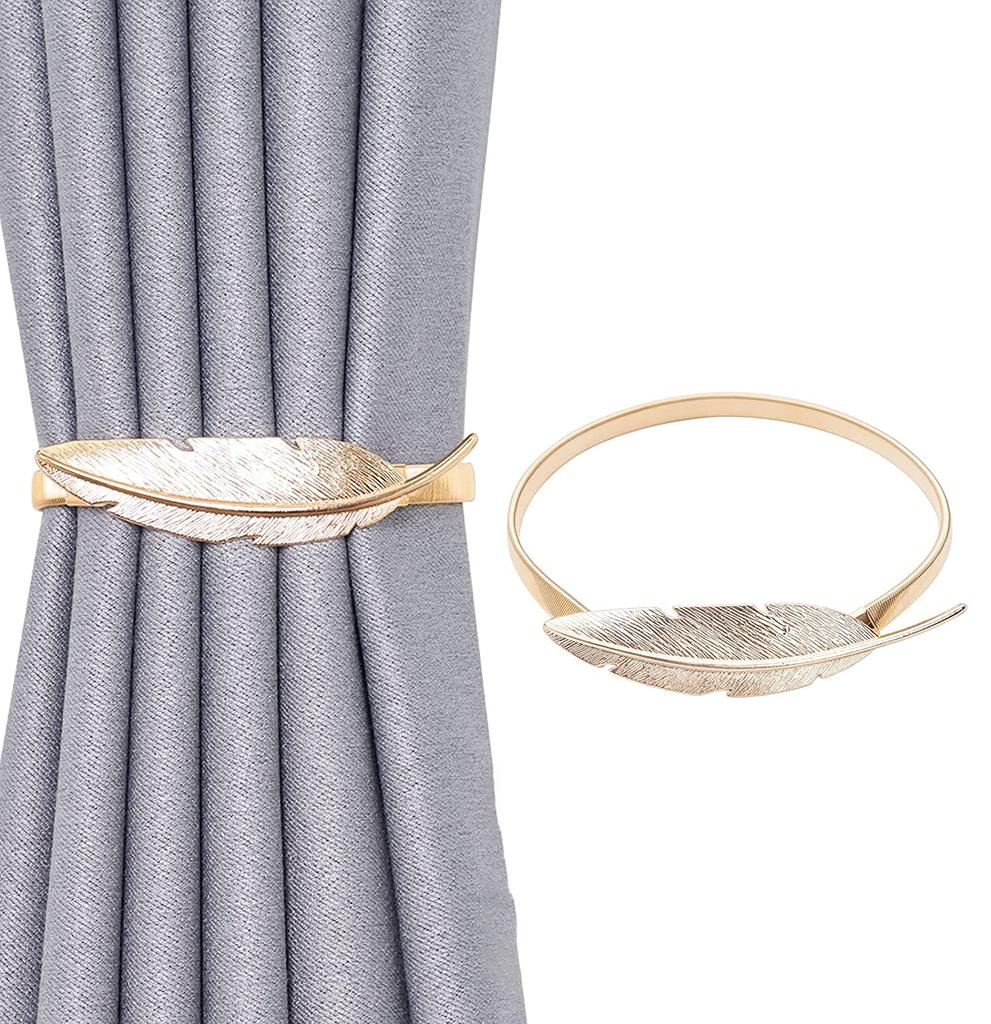 Подхваты для штор из пружинной веревки, сплав, эластичные подхваты для штор, декоративные подхваты для штор, золото