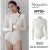 Tail Wave Surfing Turtleneck Swimsuit Women'S Long-Sleeved Trousers Professional Sunscreen Upf50 + One-Piece Quick-Drying Wetsuit Jellyfish Suit