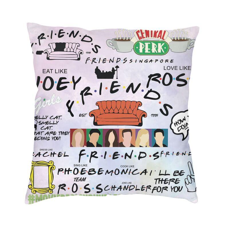 Friends Classic TV Show Cushion Cover Doublesided Print Throw Pillow Case for Sofa Custom Pillowcase Decoration
