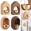 Magnetic Wooden Wind Chimes Hanging Japanese Style Doorbells Decorative Wind Bell for Refrigerator Door Restaurant Home