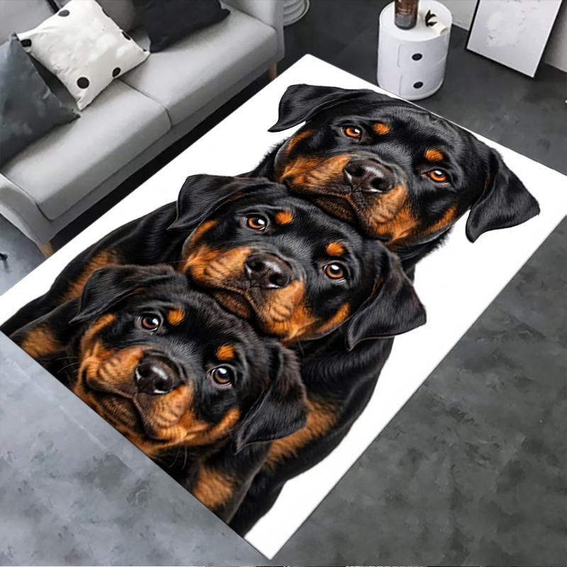 2025 New Three Puppies Carpet Rug for Living Room Bedroom Home Sofa Decoration,Kids play Non-slip Floor Mat140