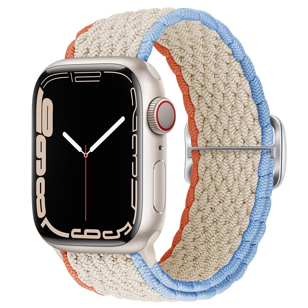 Нейлоновый ремешок для Apple Watch band 44 мм 45 мм 49 мм 42 мм 40 мм 41 мм 44 мм Эластичный плетеный браслет Solo correa Series 9 8 7 6 5 4 SE Ultra