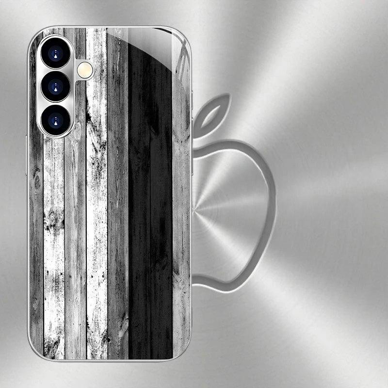 Позолоченный чехол для телефона из закаленного стекла, совместимый с Galaxy S26 S25 S24 S23 S22 Ultra Plus. Имеет черно-белую цветовую гамму